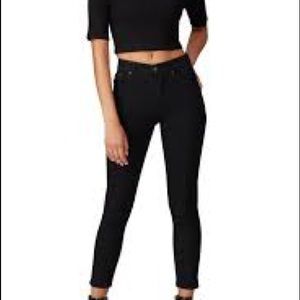 Reformation Serena high rise skinny crop black 27